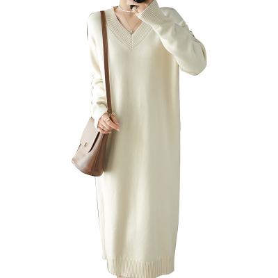 China Anti-wrinkle slouchy knit dress comes with a soft, simple and atmospheric knit skirt for sale