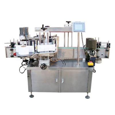 China High Precision Automatic Food Detergent Bottle Double Sides Labeling Machine Flat / 2 Square Bottle Outdoor Labeling Machine for sale