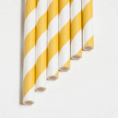 China Disposable Custom Colorful Disposable Biodegradable Paper Drinking Straw for sale