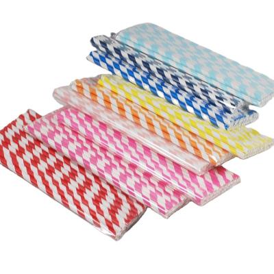 China Disposable Colorful Cocktail Drinking Straws Birthday Party Decorative Paper Straws Manufacturers Professionally Produced for sale