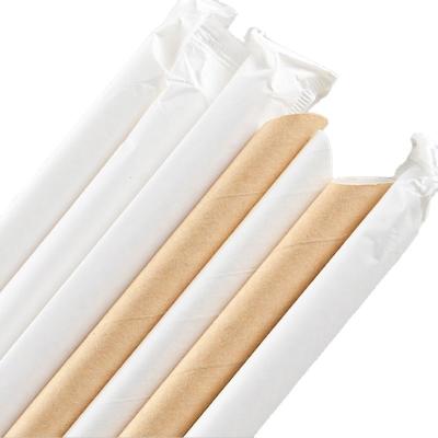 China Environmental Protection Disposable Disposable Straw Cocktail Straws Coffee Milk Tea Individually Wrapped Long Straws for sale