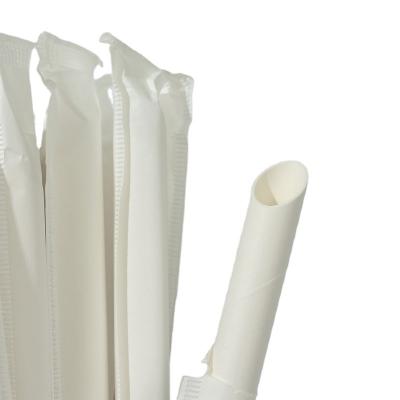 China Modern Hot Selling Disposable Coffee Condiment Straw Individually Paper Wrapped Tea Straws for sale