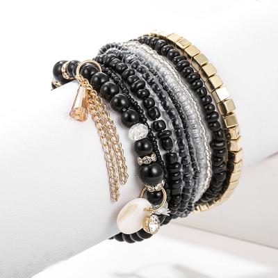 China 2022 New Arrival Geometric Multilayer Friendship Charm Women Bracelets Sets Fashion Esposas Bracelet Couples Trendy Jewelry Collection for sale