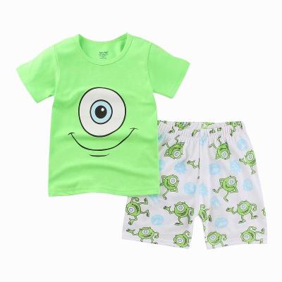 China MDST Animal Children's Short Sleeve Suit Summer Breathable Cotton Children's Pajamas For Boys And Girls for sale