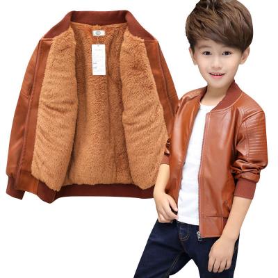 China Wholesale Price Anti-Shrink Kids Shear Winter Baby Boy Winter Warm Coat Big Size Leather Jacket for sale