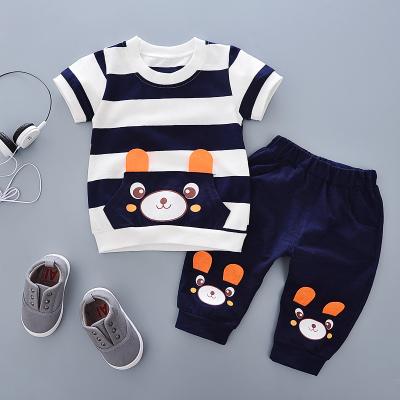 China New Design Casual Kids Sets Short Sleeve Casual Suits Kids Custom Applique Boys Girls Outfits Kids Clothing Sets for sale