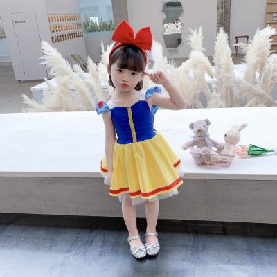 China Girls Late Summer Dress Princess Cinderella Ball Gown Bowknots Layered Washable Birthday Dress for Kids for sale