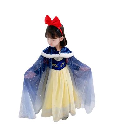 China 2021 Winter Elsa Anna Princess Cute Cloak Grenadines Opera Cape Children Kids Clothes Washable for sale