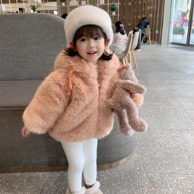 China New Style Anti-wrinkle Kids Cotton Shear Winter Cute Casual Cute Jacket Kids Outwear Girls Velvet Fancy Coat for sale