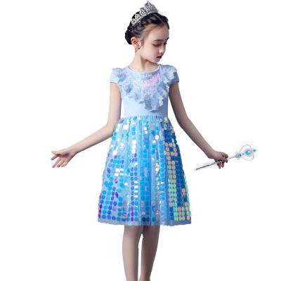 China Washable Princess Dress Up Summer Girl Dress Baby Girl Sequined Dress for sale