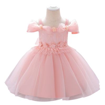 China The new European and American style child princess washable dress dangle a word shoulder party and birthday costume babies for sale