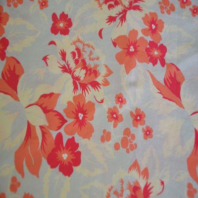 China 2021 Tear-resistant New Design Material Eco Digital Printing Red Floral Poplin Fabric 100% Cotton for sale