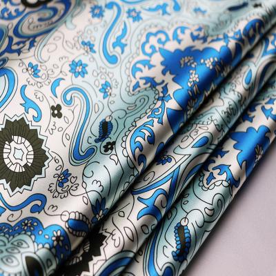 China 100% Sustainable Custom Digital Printing Jaquard Sandwash Cupro Fabric for sale