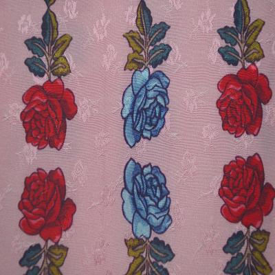 China Customized Digital Printing Organic Red Rose Flower 134gsm 56% Rayon 44% Viscose Fabric for sale