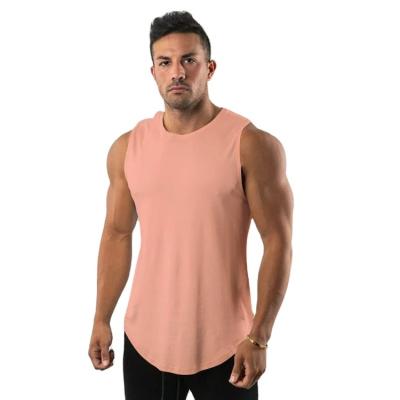 China 2021 Men Breathable Tank Top Shirt Customized Logo Mens Gym Tank Top Workout Muscle Tee Bodybuilding Training Fitness T-Shirt for sale