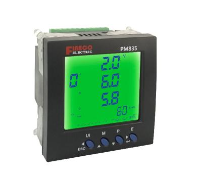 China PM835 96*96mm multi functional modbus panel digital power meter with rs485 PM835 for sale