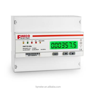 China EM735-Mb 3*230/400V 10(100)A Three Phase Din Rail Digital Smart Energy Meter With M-Bus EM735-Mb for sale