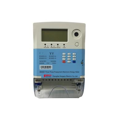 China Three Phase Prepaid Electric Meter EM19 3 Phase Prepaid Watt Hour Meter EM19 for sale