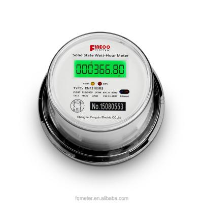 China EM12100RS ANSI 2S Digital Electricity Electricity Meter Three Wire Two Phase 2S ANSI Standard for sale