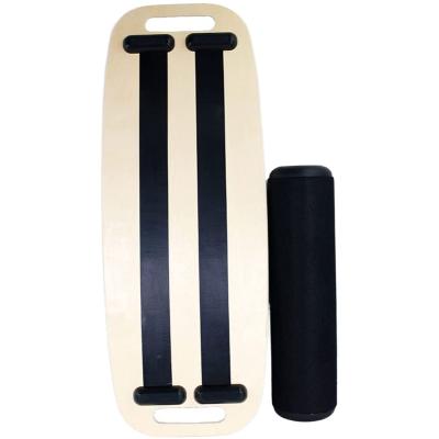 China Slip-resistant outdoor balance board stability core trainer, professional roller board with anti-slip surface and solid wood board for daily exercise for sale