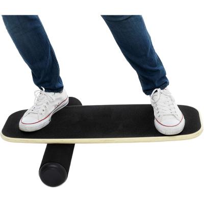 China Slip-resistant outdoor wood balance board, 29 inch balance board trainer with handle, balance roller board for hockey snowboard surf ski board for sale