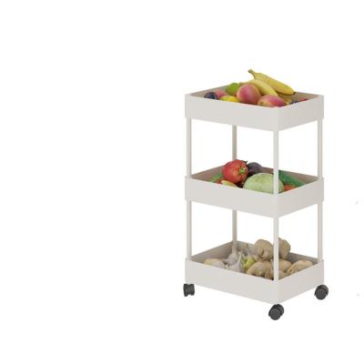 China High Qualty Viable and Lower Price Modern Universal Living Room Kitchen Vegetable Organizer Cart Modern Serving Mobile Storage Trolley for sale