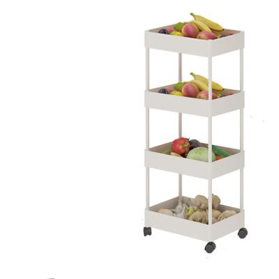 China China Best Quality Kitchen Outlet Living Room 4 Tier Storage Single Wheeled Service Trolley Powerful Powerful High End Rack Living Room for sale