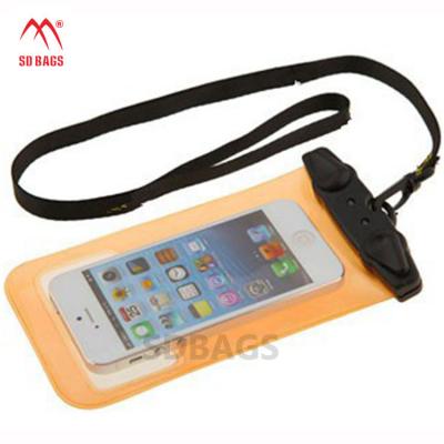 China Cell Phone Waterproof Bag Sensitive Screen PVC Pouch for Mobile Phone Waterproof Bag Orange SD Clear Clear NC of Take Pictures (SD-WB-003); ZHE 3days 1pcs 40g for sale