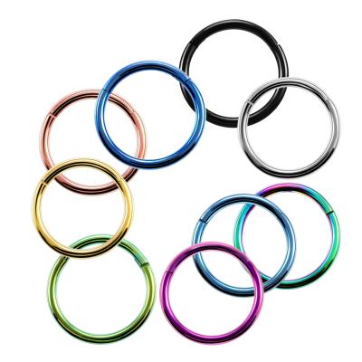 China Decoration Personality Trend Stainless Steel Stud Earrings For Ear Piercing Sniff Circle Nose Piercing Jewelry for sale