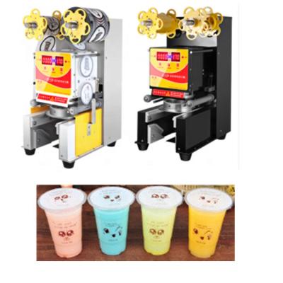 China Automatic Beverage Cup Filler And Sealer Machine For Plastic Paper Cup Boba Tea Bubble Tea Sealing Machine for sale