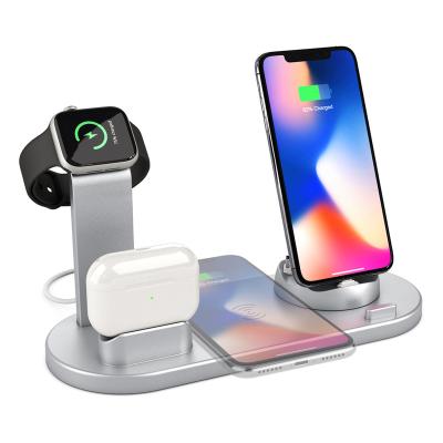 China 3 in 1 Wireless Charging Station Top Selling Table Inductive Fast Wireless Desktop Chargin Portable Wireless Mobile Charger Pad for sale