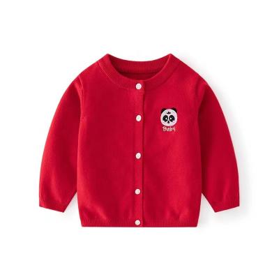 China OEM Cute Anti-Shrink Cardigan Cotton Sweater Kids Spring Clothes 2023 for sale