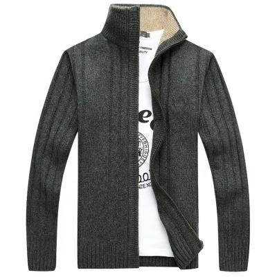 China Anti-Wrinkle Custom Sleeve Winter Design Knit Coat Winter Clothes Knitted Cardigan Sweater Men for sale