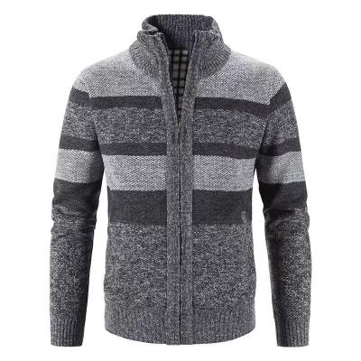 China Anti-wrinkle OEM Factory Jacquard Cashmere Knitting Mens Zipper Turtle Neck Sweater for sale