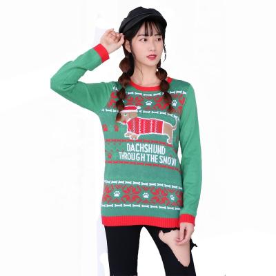 China Anti-wrinkle girls cotton pullover custom tops women baeuty designer knitwear long sleeve knit sweater for sale