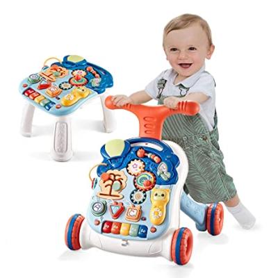 China Ride on Sit-to-Stand Toy Baby Learning Walker Early Educational Child Activity Center, Multifunctional Removable Play Board for sale