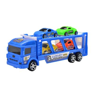 China Friction Car Toy Transport Truck Car Plastics Diecast Transporter Toys Vehicle Toys For Children for sale