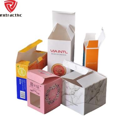 China Recyclable Custom Luxury White Cardboard Paper Box For Cosmetic Box Eco Friendly Paper Packaging Sharp Boxes With Clear Window Front for sale