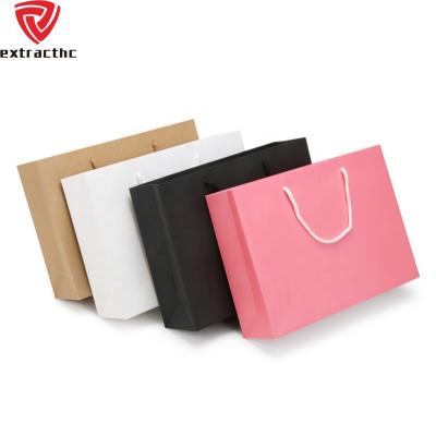 China Custom Recyclable Luxury Recyclable Kraft Paper Bag With Twisted Handle Reusable Shopping Paper Bags Logo Printed for sale