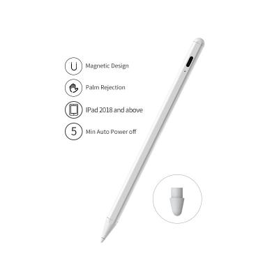 China Palm/Magnetic Tethered/Touch Rejection New Improved Special Active Capacitive POM Touch Screen Tablet Stylus Pen Endpoint Switch For iPad Drawing Pencil for sale