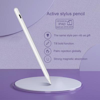 China YKSong Tablet Capacitive Tilt Function Active Pencil Palm Rejection 2 in 1 Stylus Touch Pen for iPad Tablet for sale