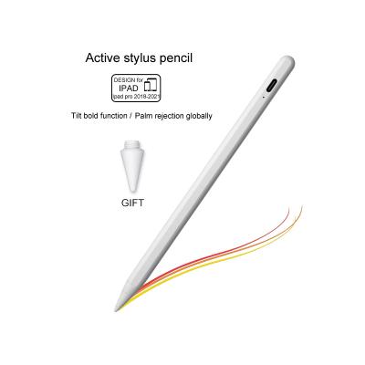 China iPad 2018 2019 2020 2021 Factory Wholesale Aluminum Capacitive Touch Stylus Pen Tablet Active Palm Releases Tilt Bold Function With For iPads for sale