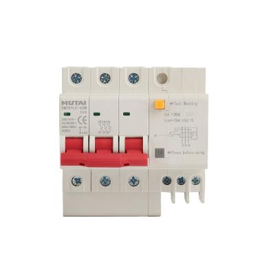 China Short circuit protection price wholesale CMTB1LE-63 16a 20a 32a cheap rcbo circuit breaker rcbo for sale