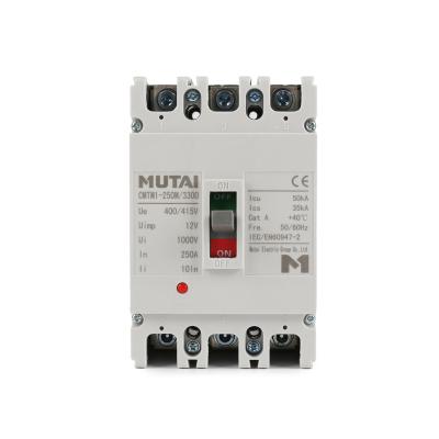 China Power Equipment Mutai 3p 4p mccb Cast Case Circuit Breaker 125A 250A MCCB Manufacturer for sale