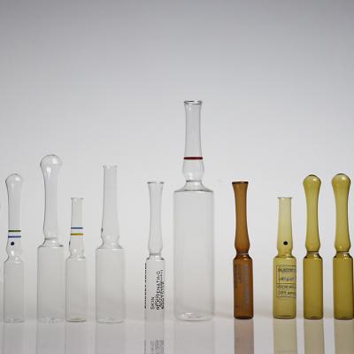 China Factory Special Type Amber Clear Bottle Ampoules Glass Vials 1ml 2ml 3ml 5ml 10ml 15ml 20ml 30ml For Injection for sale