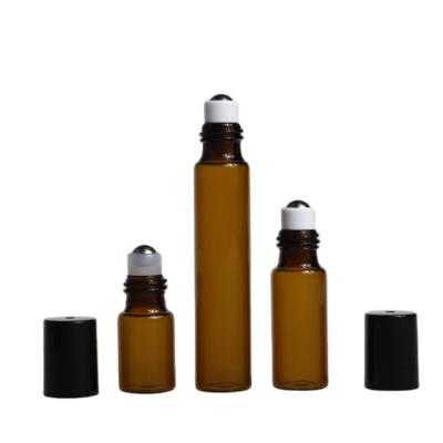 China Personal Care 3ml 5ml 10ml Glass Perfume Bottles Glass Roll On Bottle With Stainless Steel Ball And Glass Ball for sale