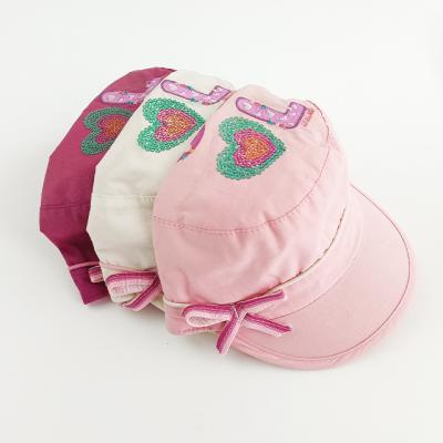 China Wholesale Custom Cute Cadet Hat Custom Logo Embroidery Kids Adjustable Size Baseball Cap for sale