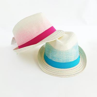 China New Design Dobby Tie Dye Felted Hat Hats Custom Made Panama Hat High Quality Straw Hat for sale