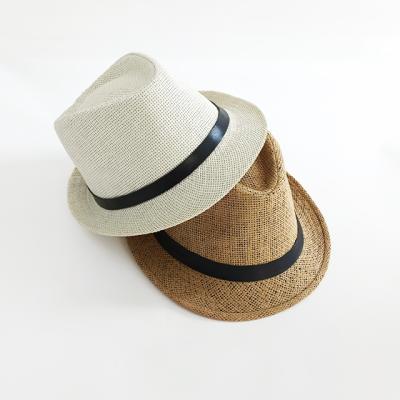 China Wholesale Custom Dobby Summer Fashion Man Sun Felted Hat Cowboy Panama Hat Beach Straw Hat for sale