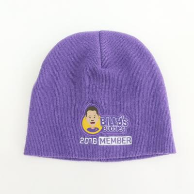 China High quality print winter hats cartoon embroidery logo cute knitted beanie custom made wholesale COMMON for sale